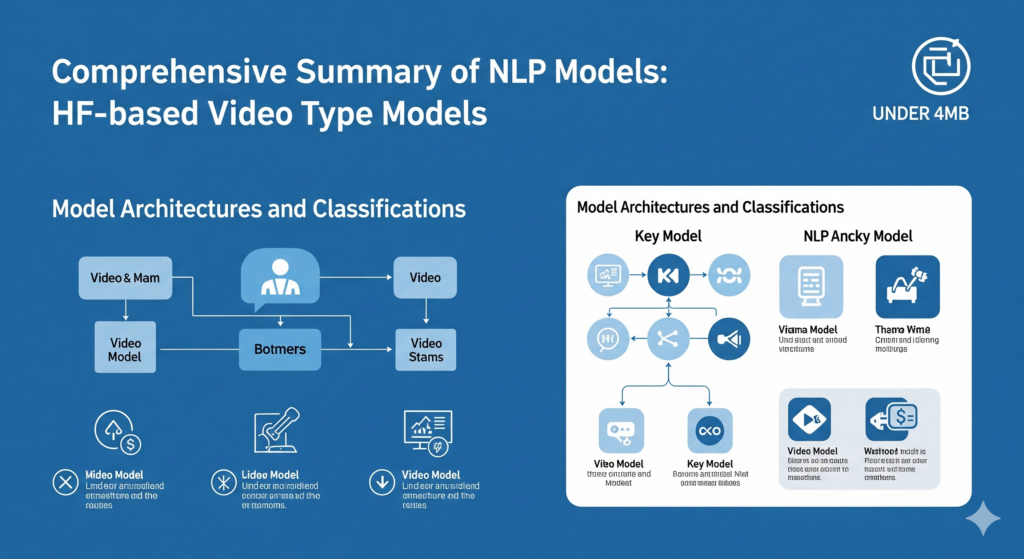 자연어처리(NLP) 모델 총정리 요약표(HF-based) – Video Type Models